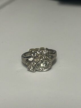 Silver-Tone Crystal Accent Eye Ring - Women Jewelry